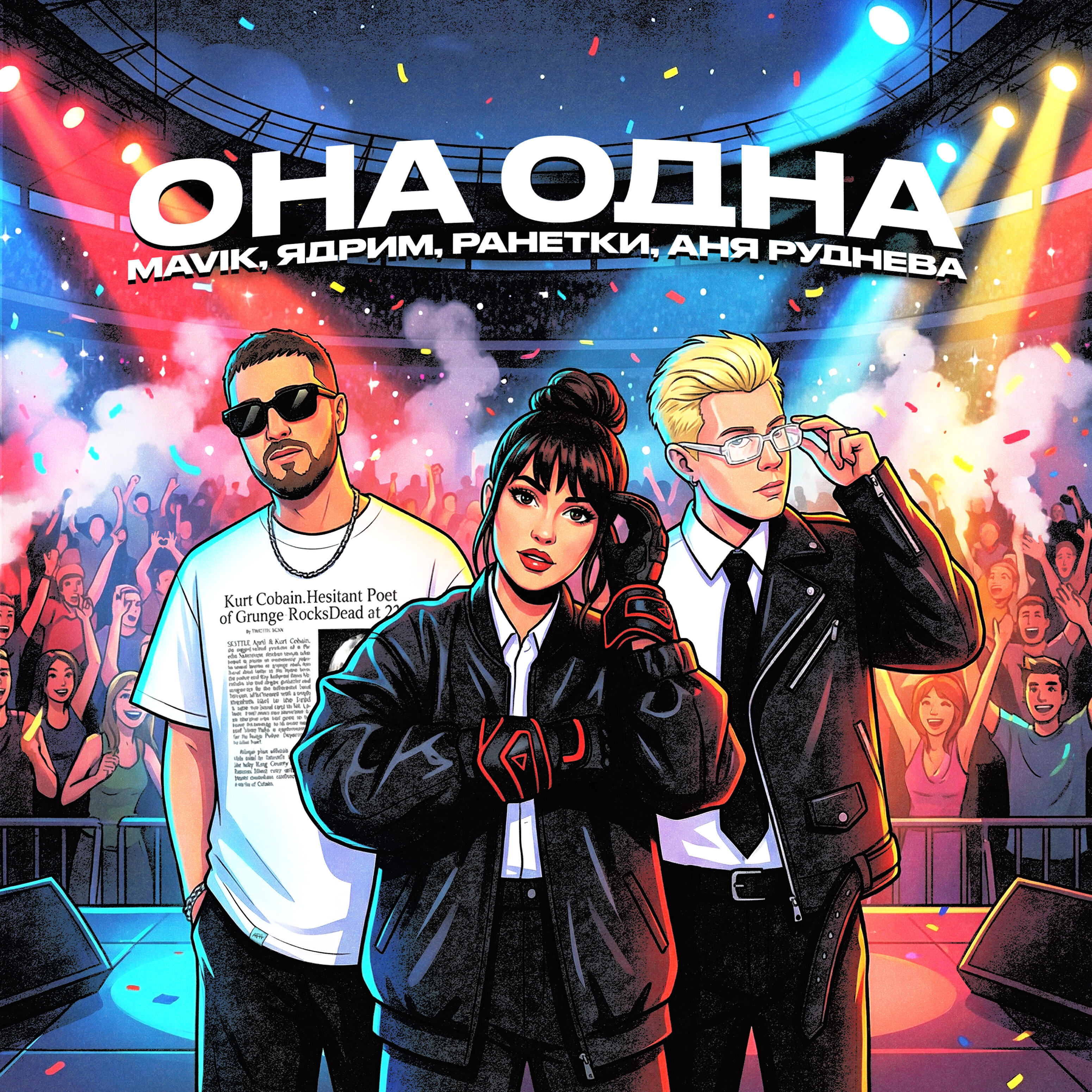 Она одна