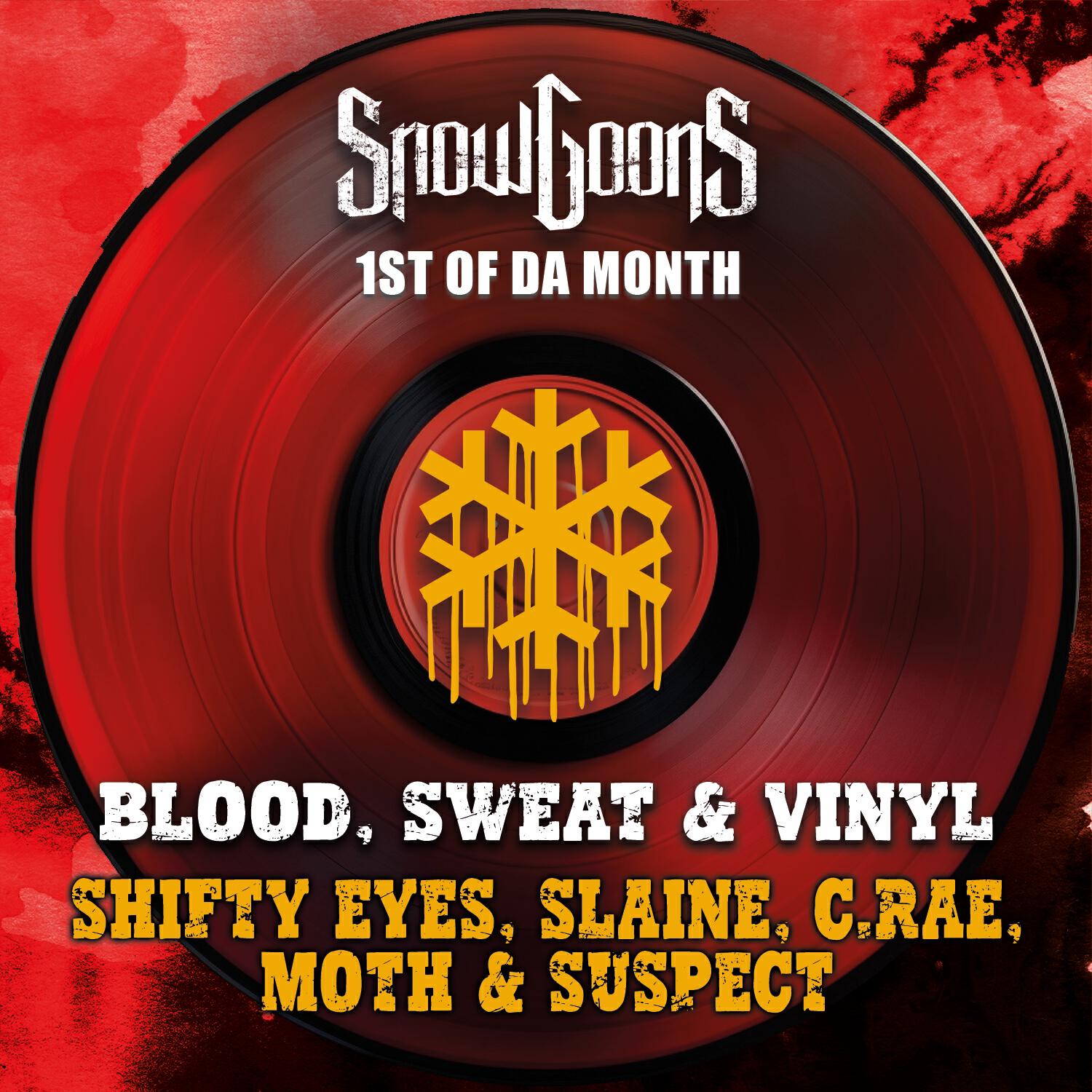 Альбом Blood, Sweat & Vinyl исполнителя Snowgoons, C.RAE, Suspect, Slaine, Shifty Eyes, Moth