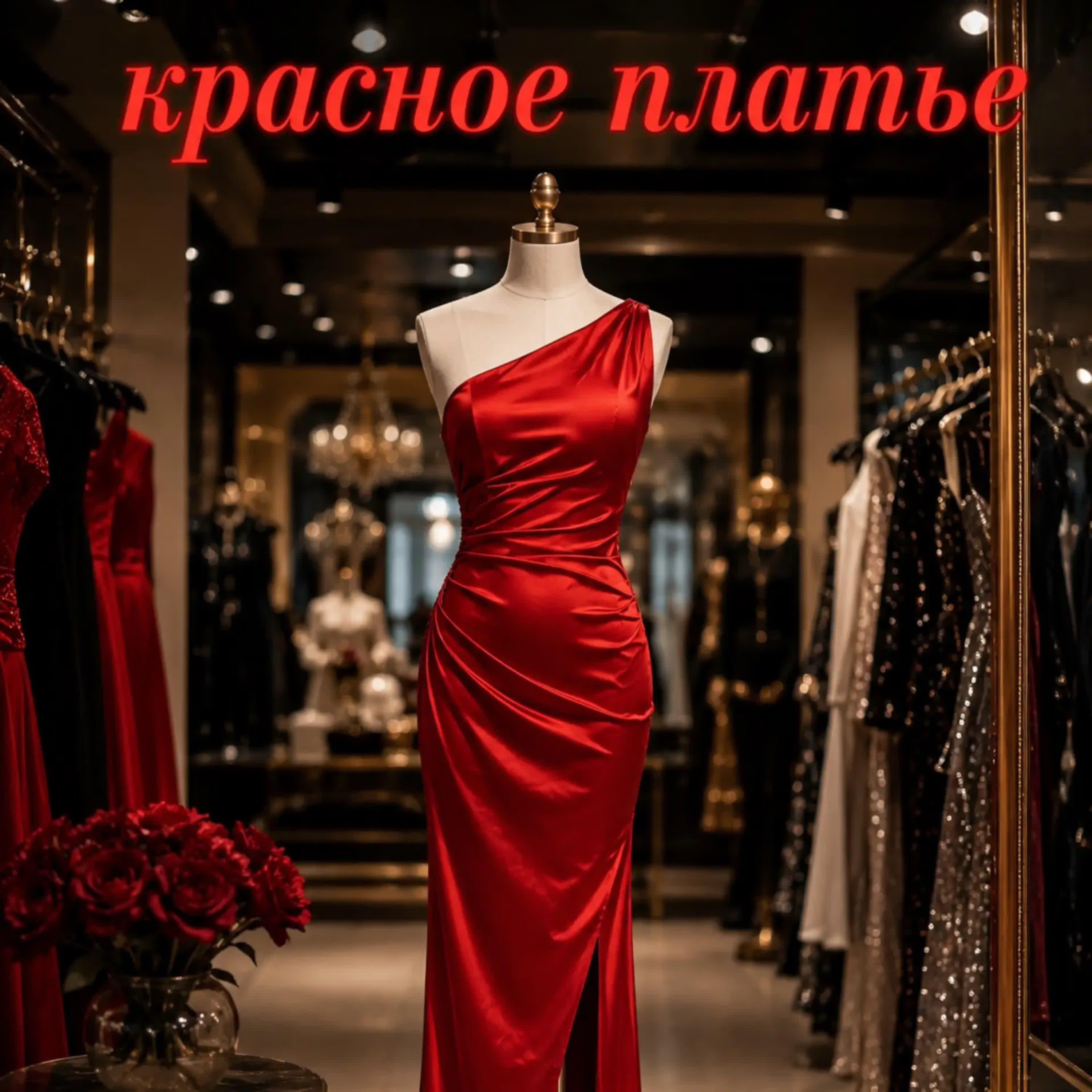 Красное платье