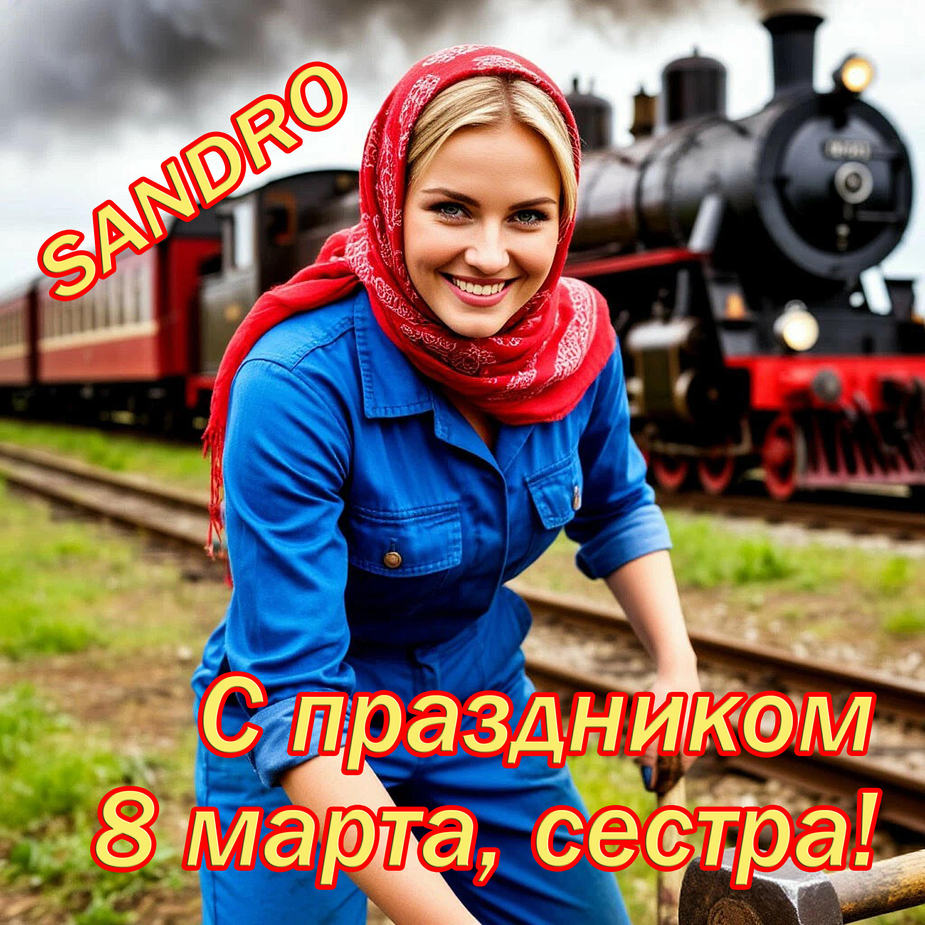 С праздником 8 марта, сестра!