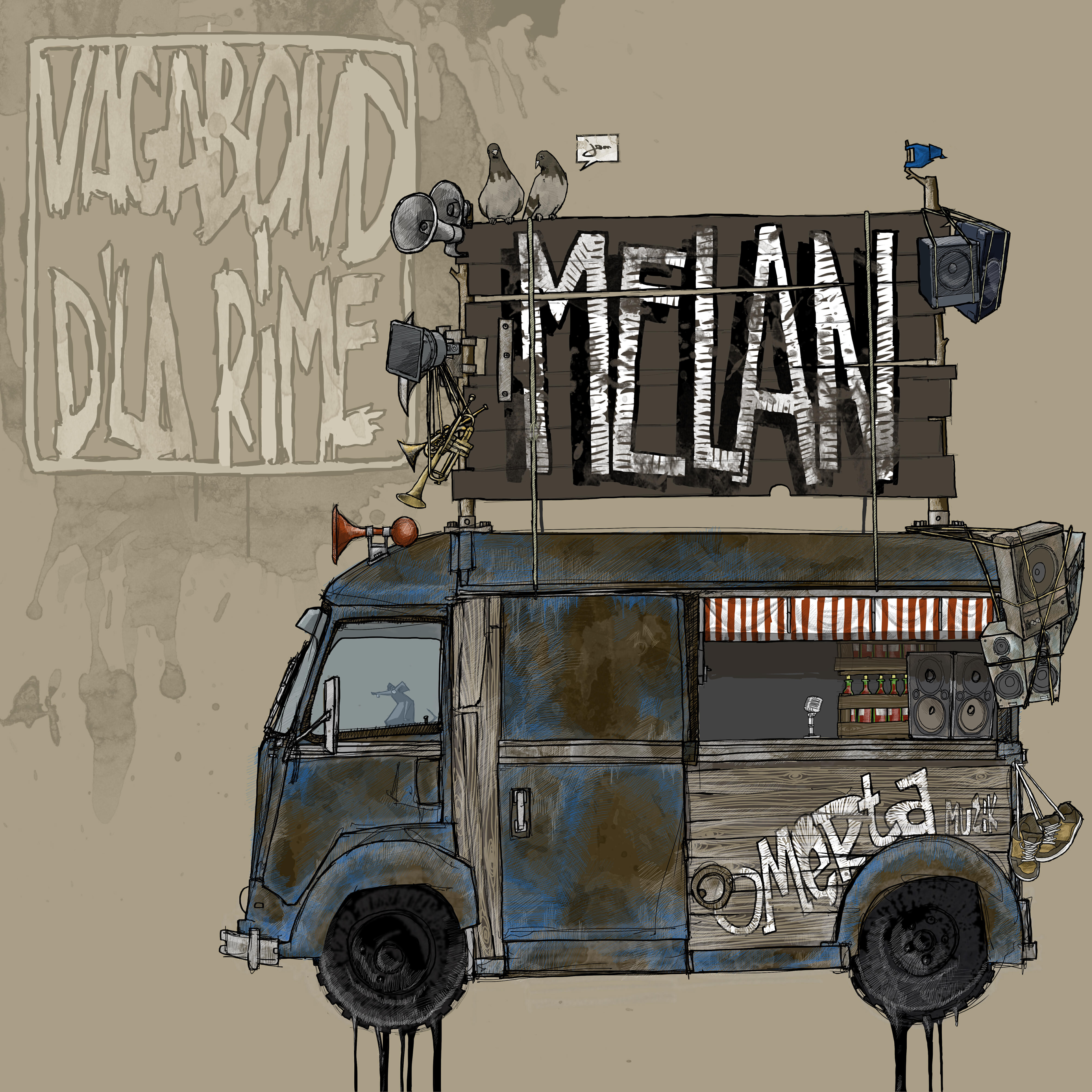 Альбом Vagabond d'la rime исполнителя Melan